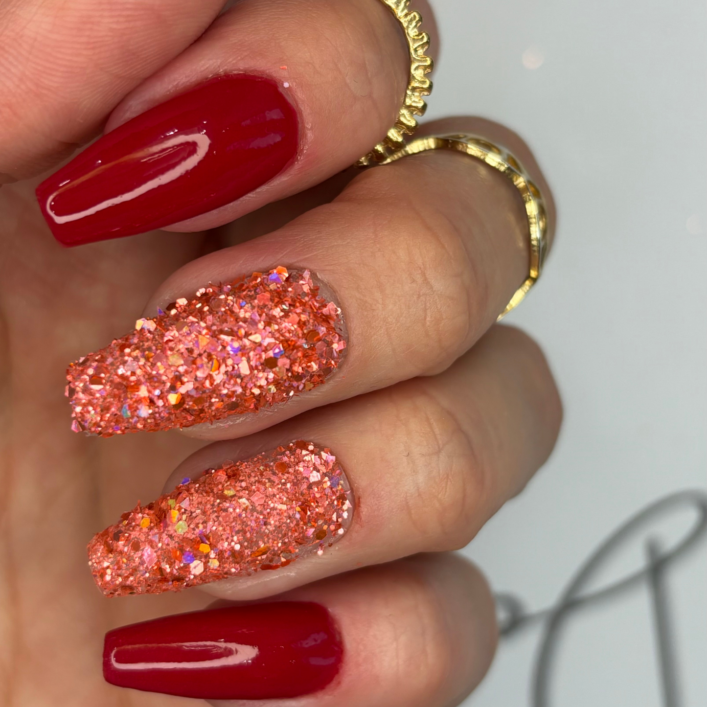 Deepa Dipping Powder Large Red Sequin 135