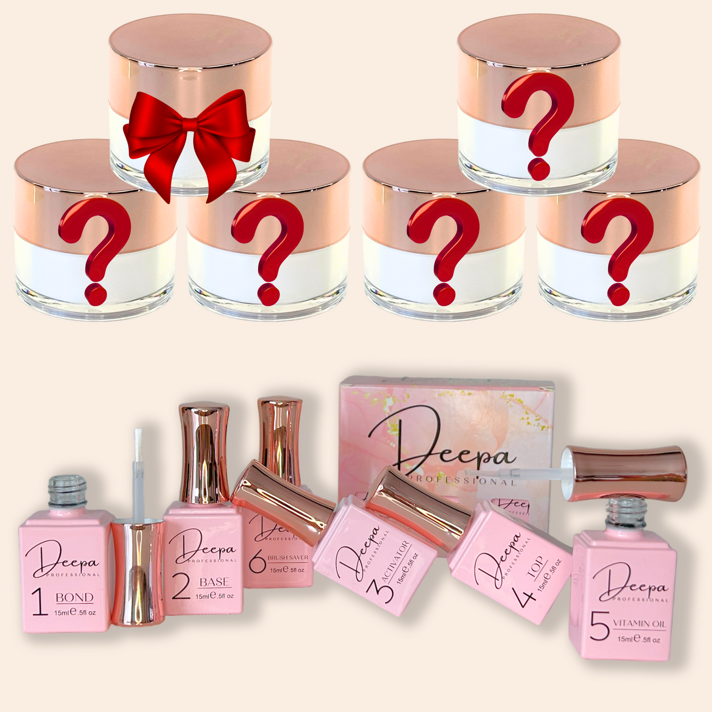 Starter Set 5 Powder + BONUS "CLEAR" POWDER