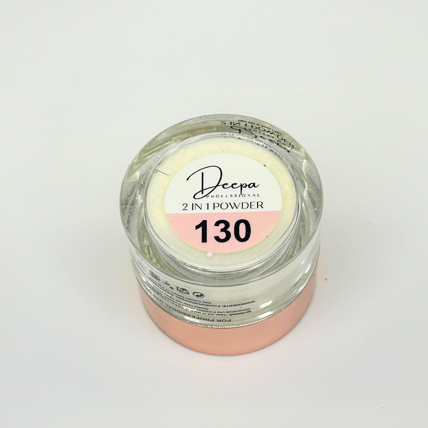 Deepa Dipping Powder White - Pink Sequin 130